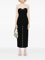 long skirt, button-up skirt, Brynlee skirt, black skirt, cotton skirt