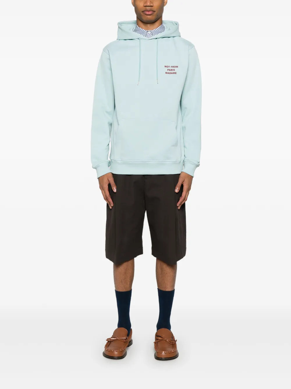 Hoodie Azul Claro com Slogan