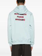 Image du hoodie slogan bleu clair de Drole De Monsieur pour hommes - Saison Printemps-Été 2025 - Vue de dos