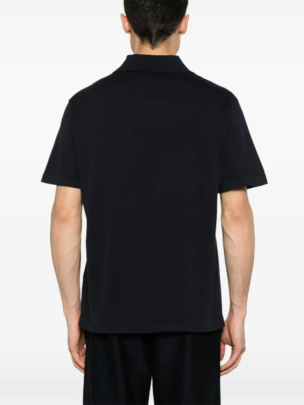 Marineblaues besticktes Polo