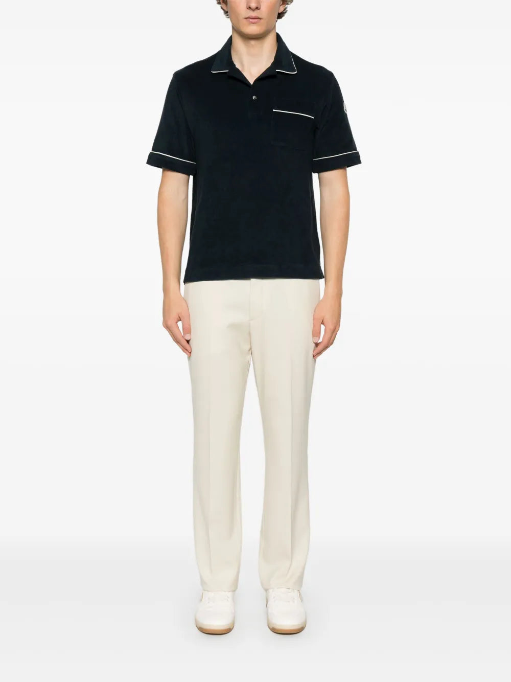 Navy Baumwoll-Piqué Polo