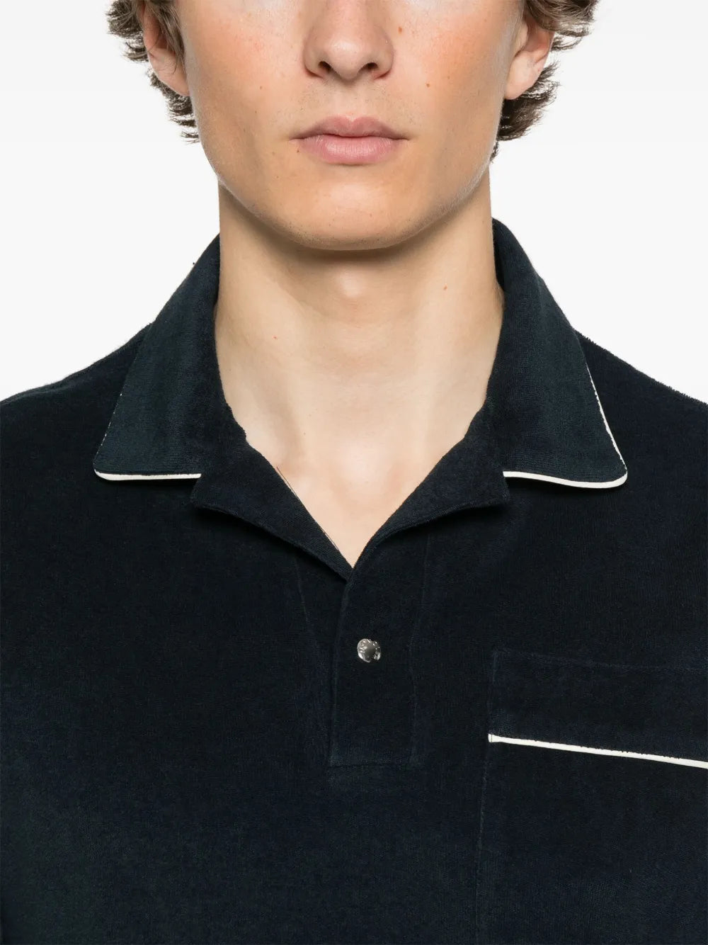 Navy Baumwoll-Piqué Polo