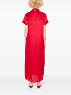 Immagine del vestito rosso Effy di Khaite per donne - Stagione Primavera-Estate 2025 - Vista del modello 3