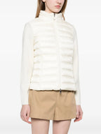 Image of Beige Bi-Material Jacket by Moncler for Women - Season Spring-Summer 2025 - Detail View 1