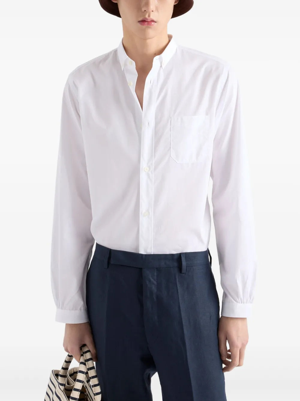 Prada White Cotton Shirt - WE IN STYLE