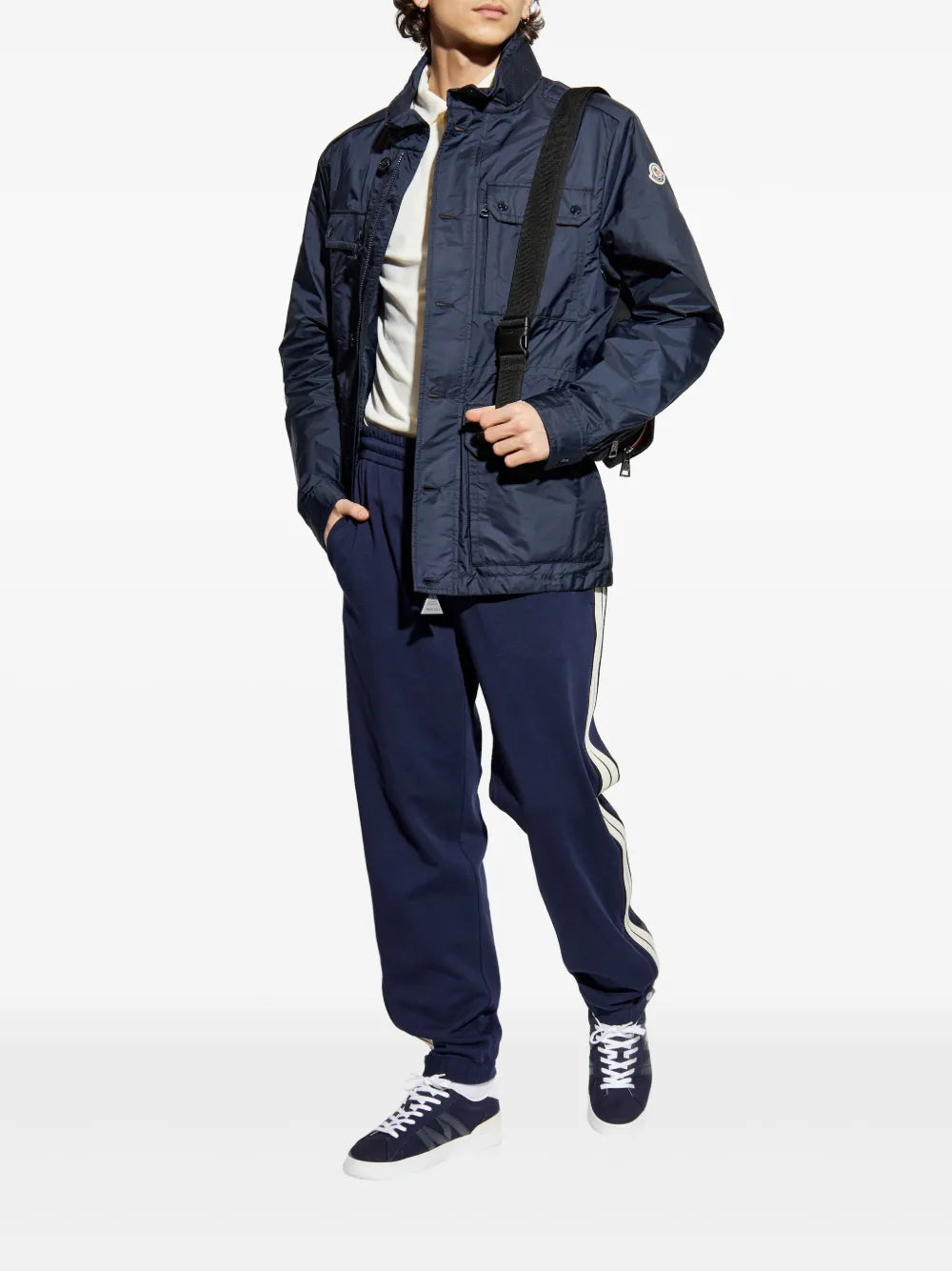 Image of Navy Sweatpants by Moncler for Men - Season Spring-Summer 2025 - Model view 1