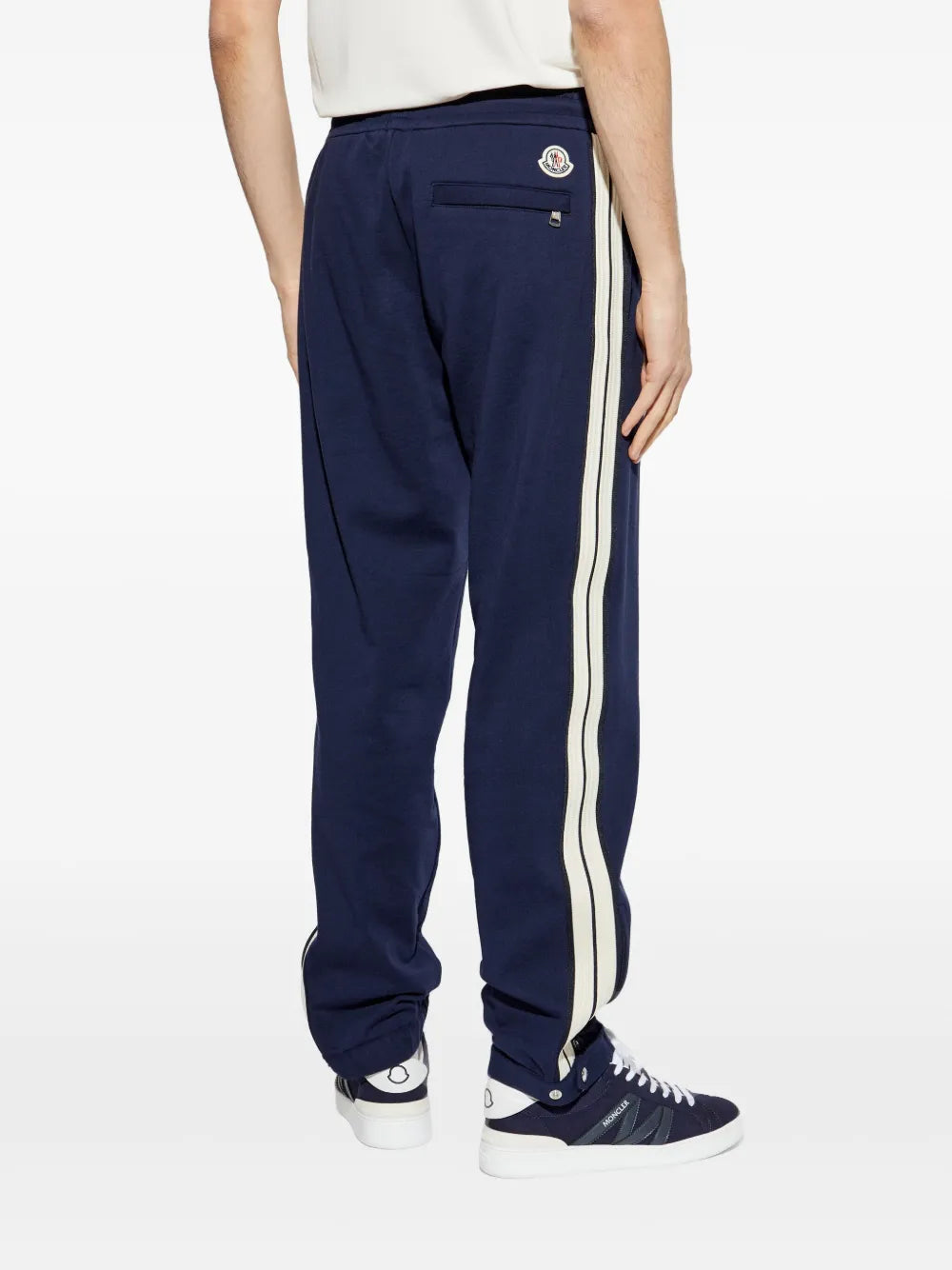 Image of Navy Sweatpants by Moncler for Men - Season Spring-Summer 2025 - Model view 3