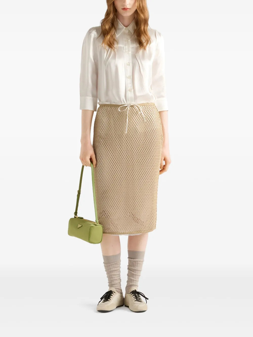 Cotton Mesh Midi Skirt Prada WE IN STYLE - Main Image
