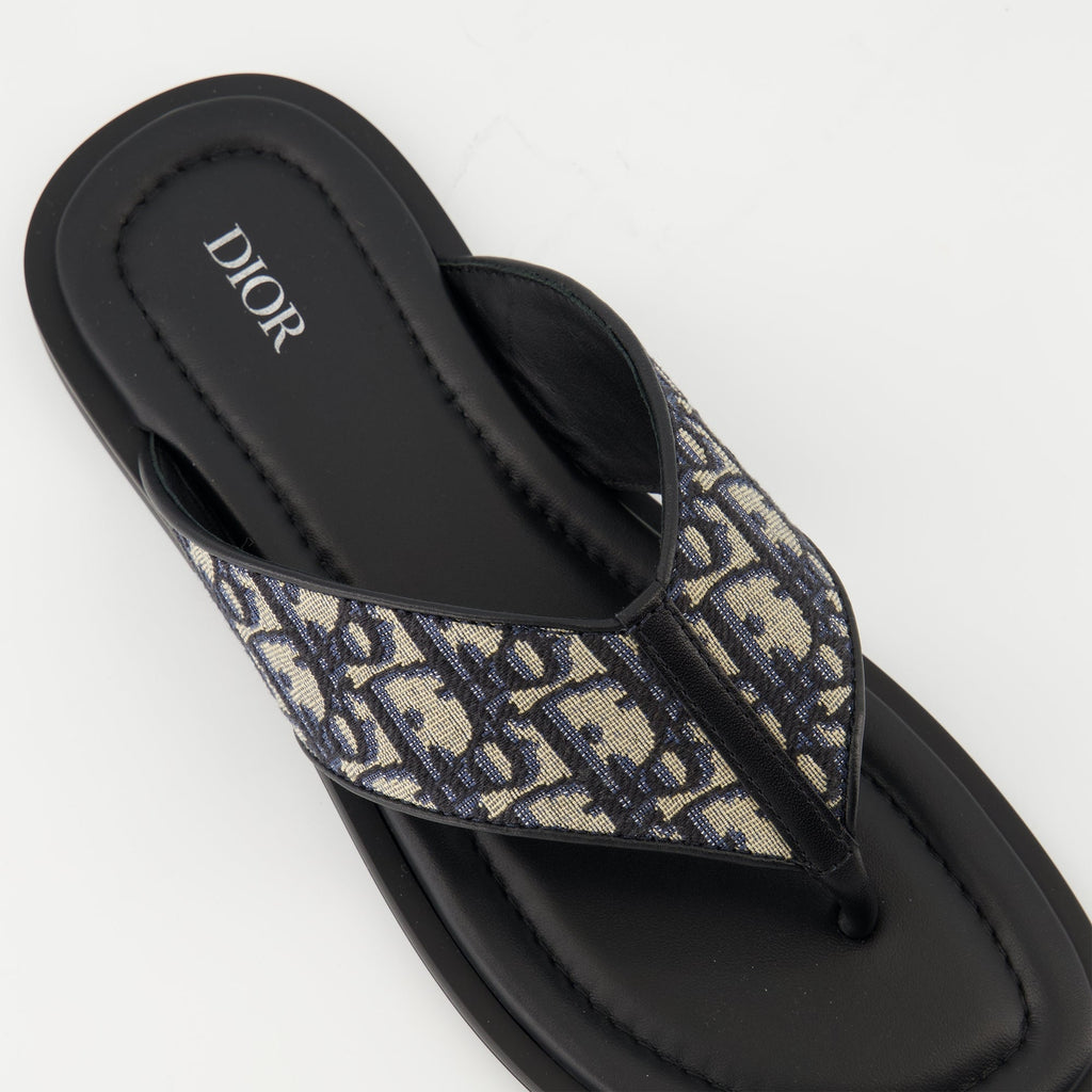 Dior Alias sandals, slip-on sandals, Dior Oblique pattern, men’s footwear, summer sandals