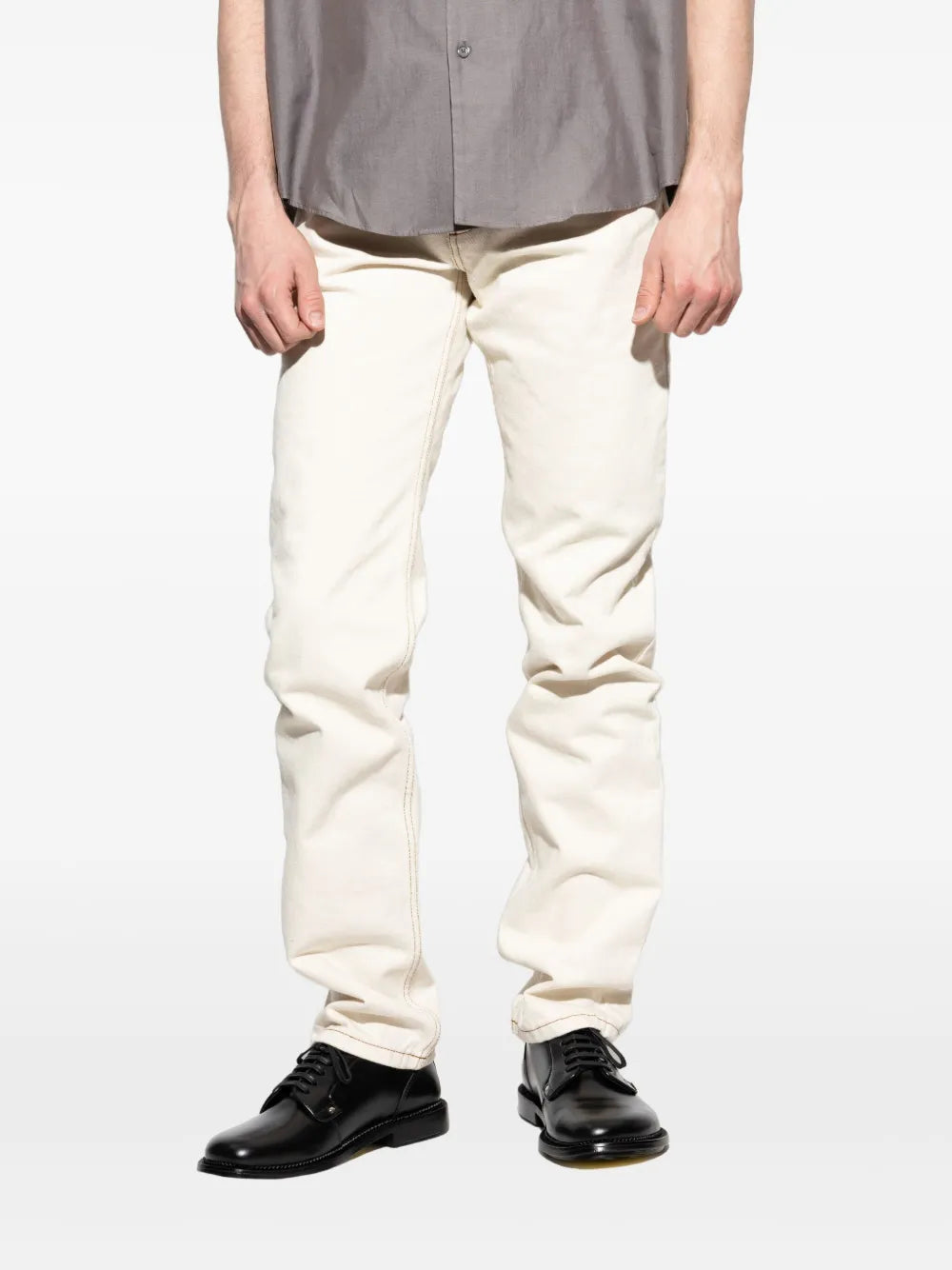 Beige Denim Jeans