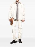 Image of Beige Denim Jeans by Ami PARIS for Men - Season Spring-Summer 2025 - Back View
