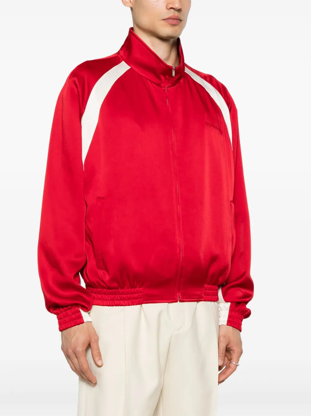 Satin Red Teddy Jacket Saint Laurent Men WE IN STYLE