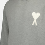 Ami de coeur sweater, Ami Paris knitwear, wool and alpaca sweater, Autumn-Winter 2025 collection, unisex fashion