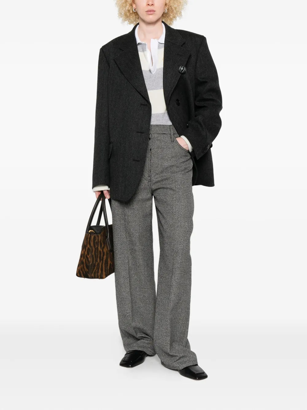 Pantaloni Grigi a Scacchi