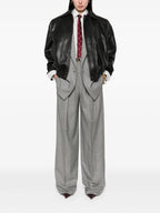 Image of Wide Leg Wool Pants by Saint Laurent for Women - Season Spring-Summer 2025 - Back View
