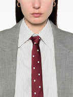 Imagen de la camisa a rayas Cassandre de Saint Laurent para mujeres - Temporada Primavera-Verano 2025 - Vista de detalle 7