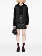 Bi-Material Cardigan