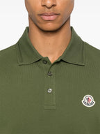 Image of Piqué Cotton Polo by Moncler for Men - Season Autumn-Winter 2025 - Detail View 6