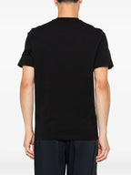 Image of Black Logo T-Shirt by Moncler for Men - Season Autumn-Winter 2025 - Model view 2