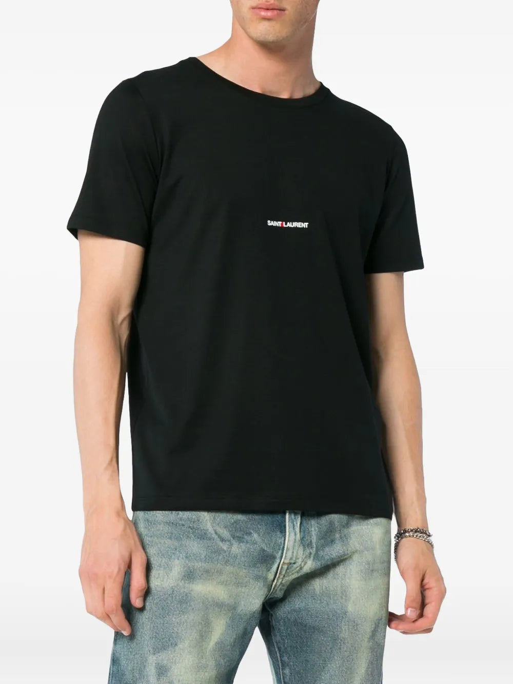 Image of T-shirt logo by Saint Laurent for Men - Season Autumn-Winter 2023 - Product detail view 1