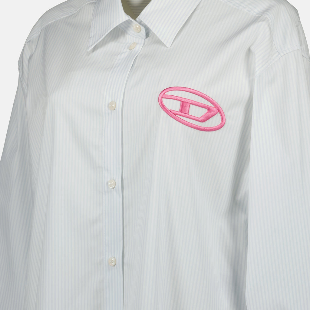 Robe Chemise Rayée Blanche