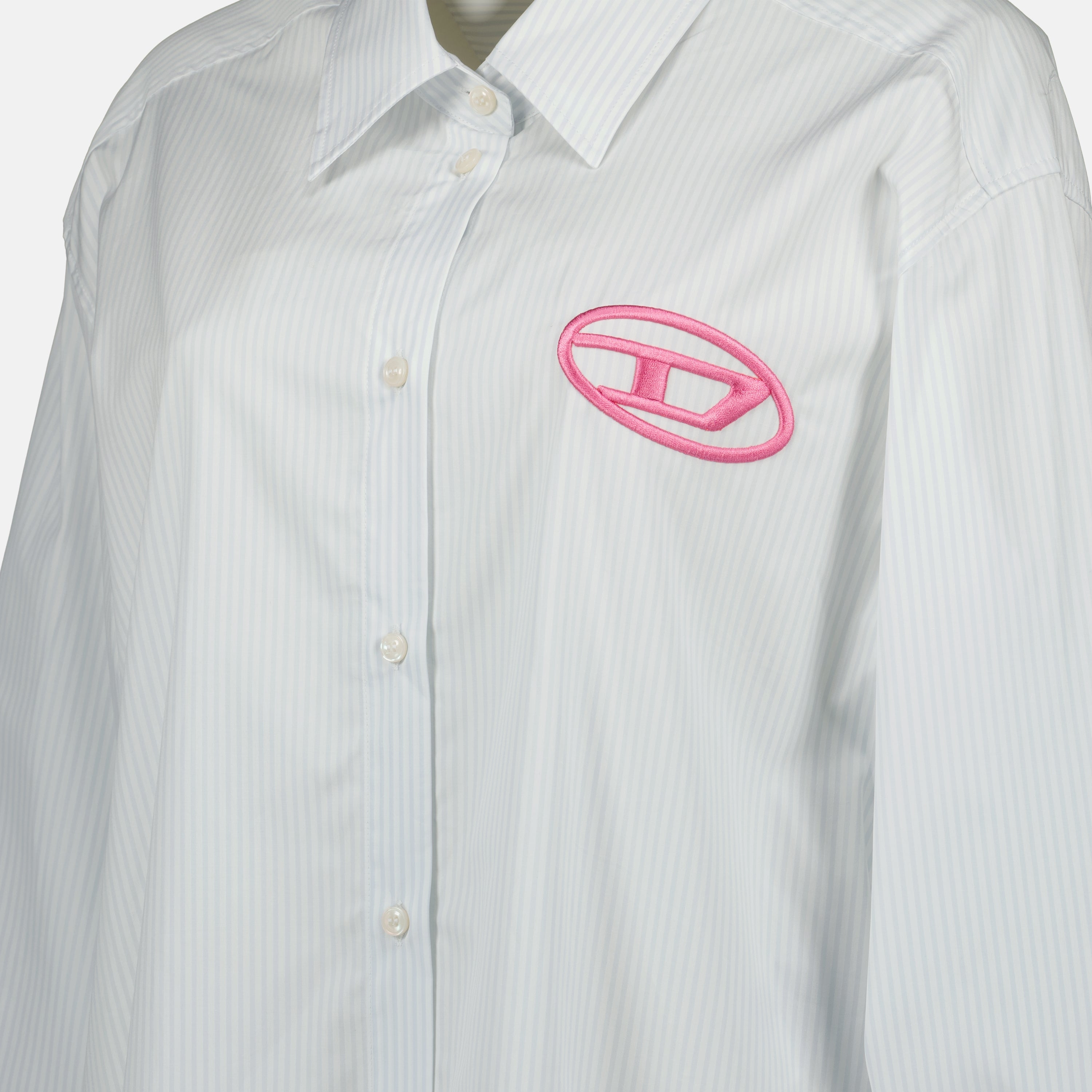 Robe Chemise Rayée Blanche