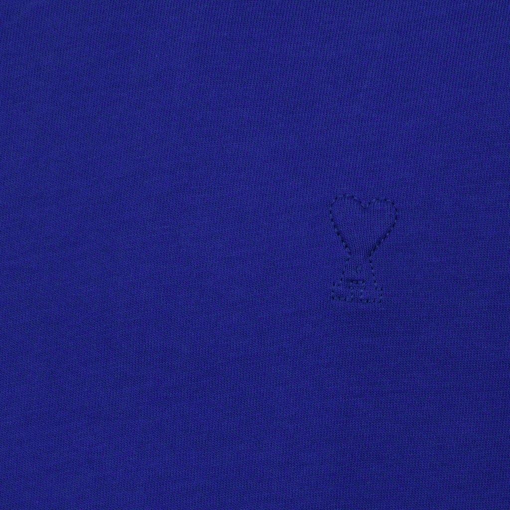 Blaues T-Shirt aus Baumwolle mit Herzlogo
