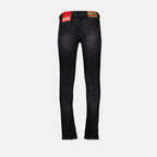Diesel Jean Sleenker, slim fit jeans, five-pocket denim, black washed jeans, men's casual wear