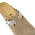 Mules Boston, Birkenstock footwear, comfortable slip-ons, nubuck leather mules, men's fashion accessories