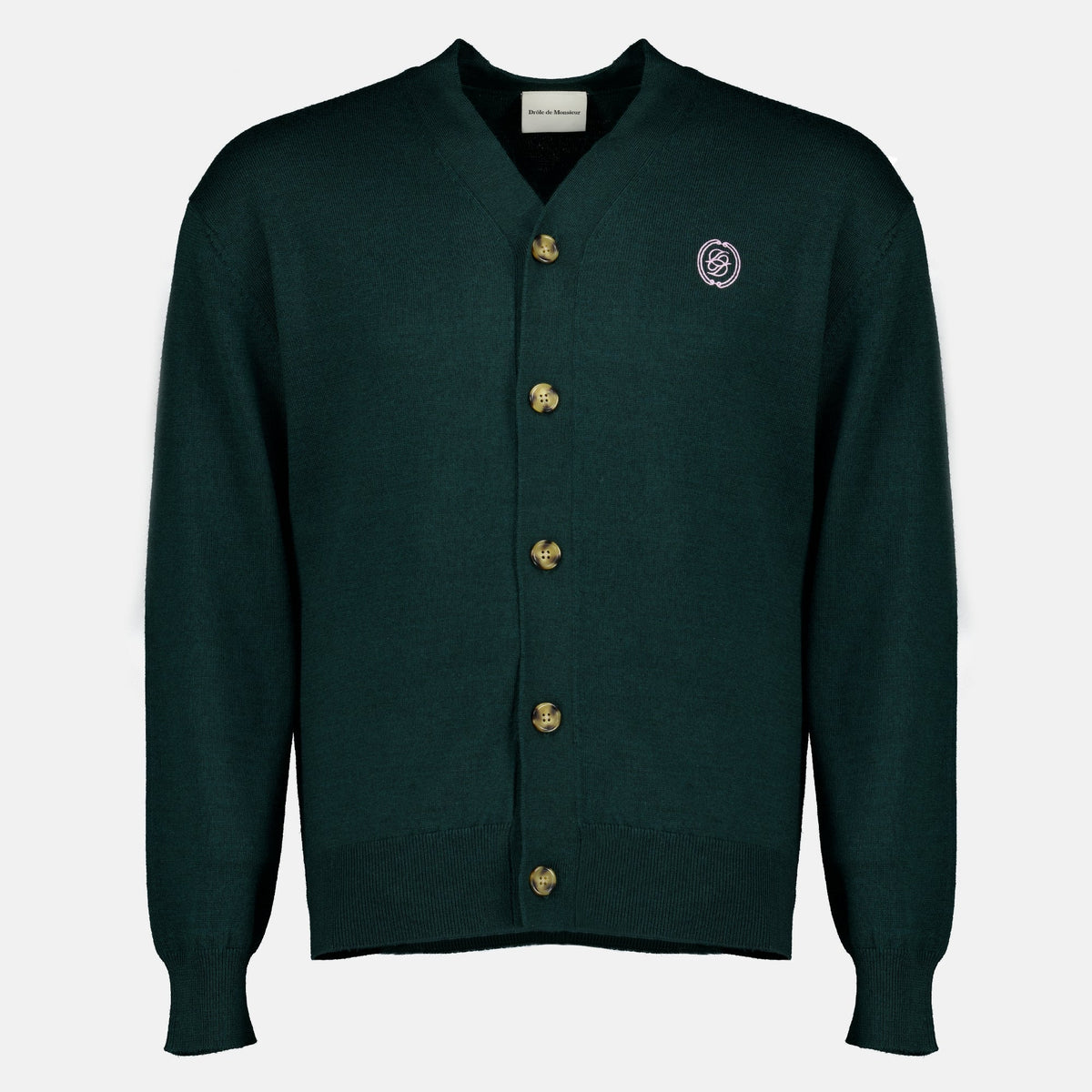 Cardigan d Miror Vert Foncé - Drôle de Monsieur
