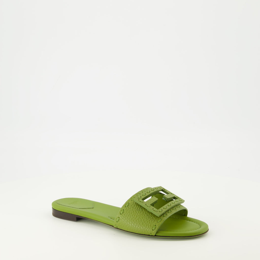 Baguette Green Mules