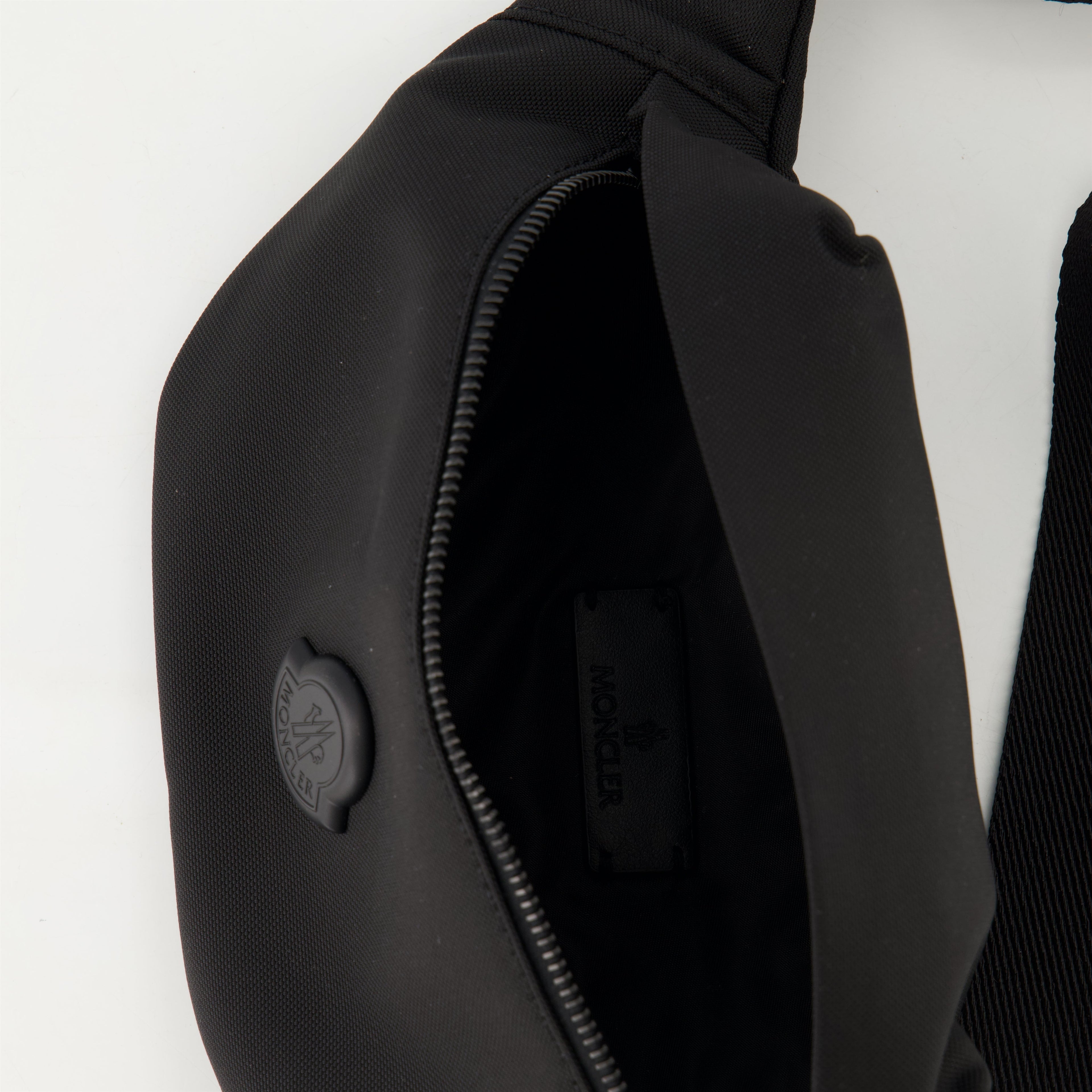 Moncler Durance bag, black waist bag, men's accessories, nylon waist bag, stylish travel pouch