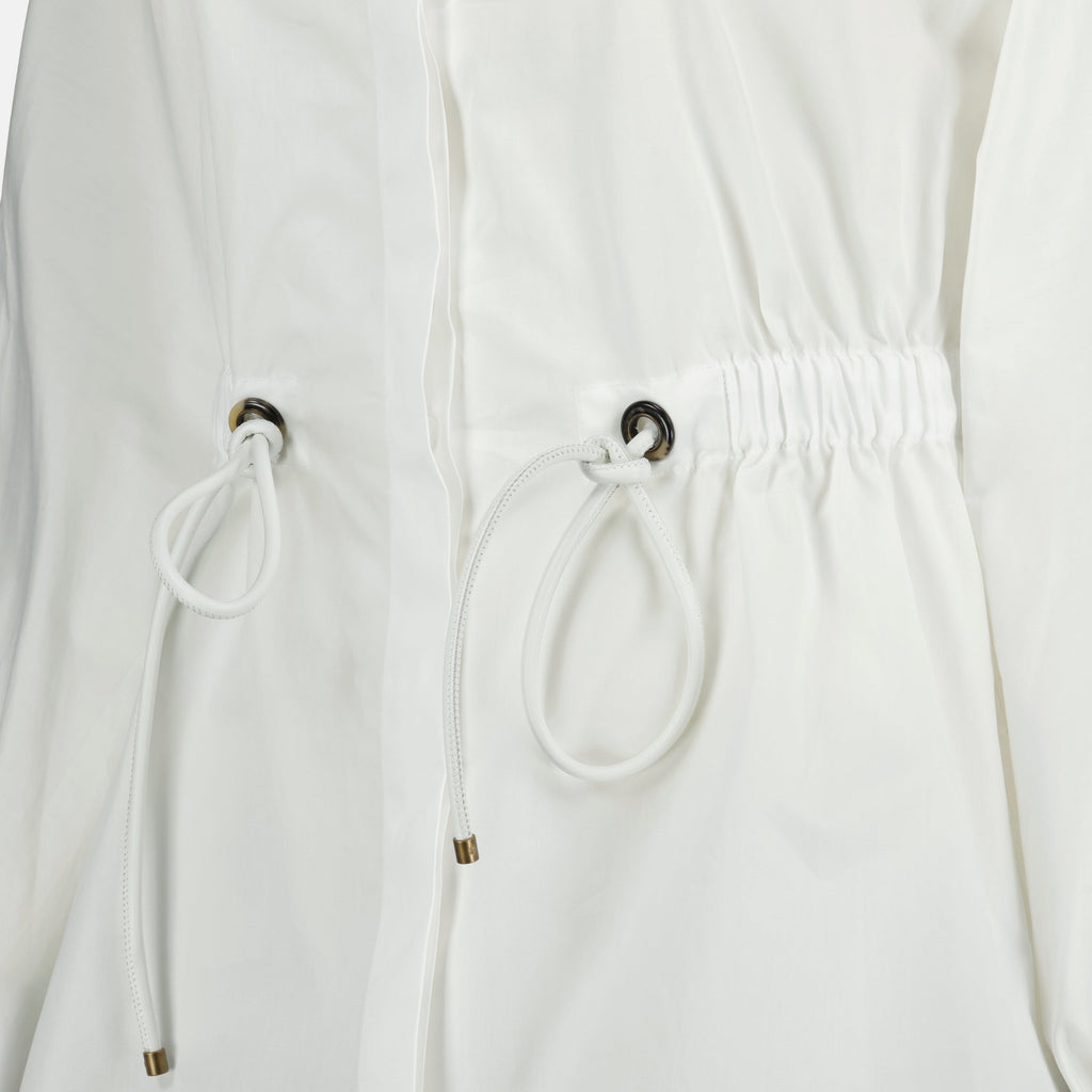 Camisa de Popelina de Algodão Branca