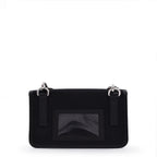 Mini Pouch aus Re-Nylon und schwarzem Leder