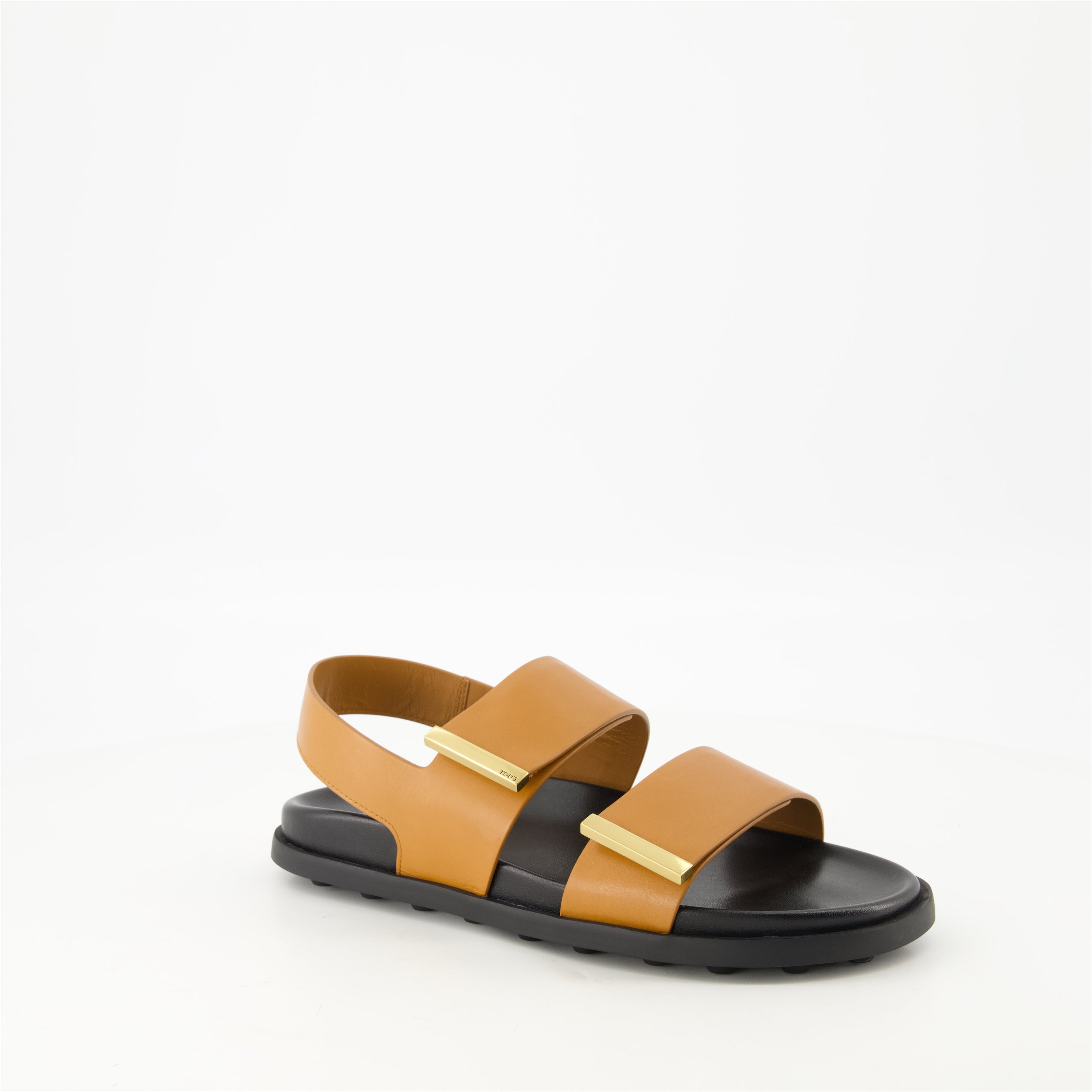 brown sandals, double strap sandals, Tod's footwear, summer sandals, women's fashion accessories