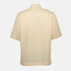 Image of Yellow Linen Shirt by Fendi for Men - Season Spring-Summer 2025 - Back View