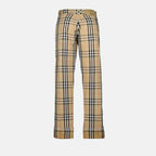 Immagine di pantaloni beigi a quadri di Burberry per uomo - Stagione Autunno-Inverno 2024 - Vista dettagli 5