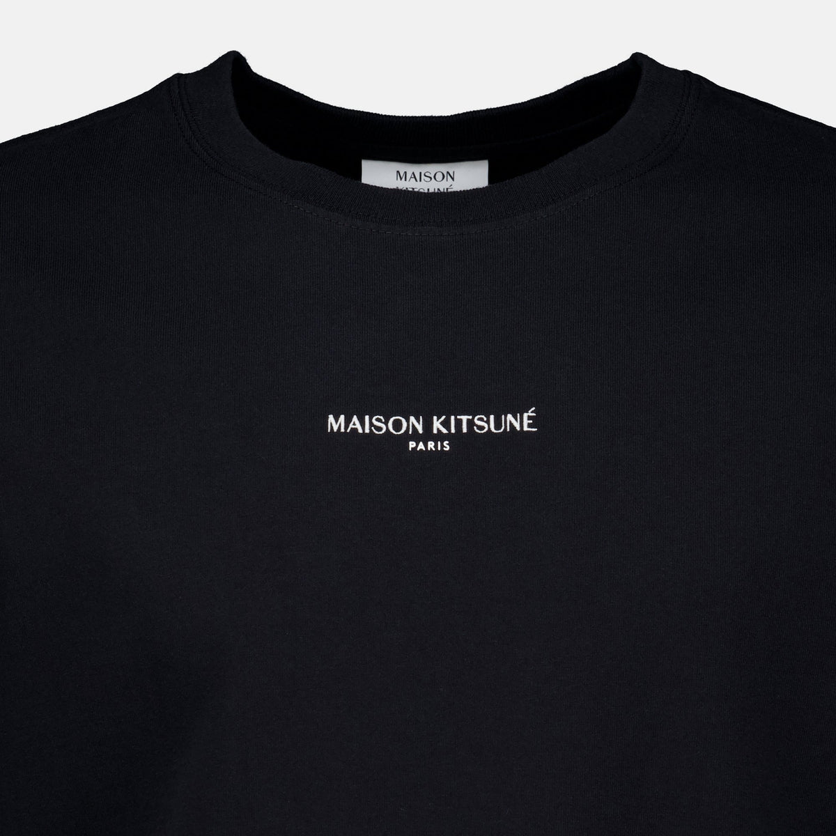 Kitsuné Black Embroidered T-Shirt