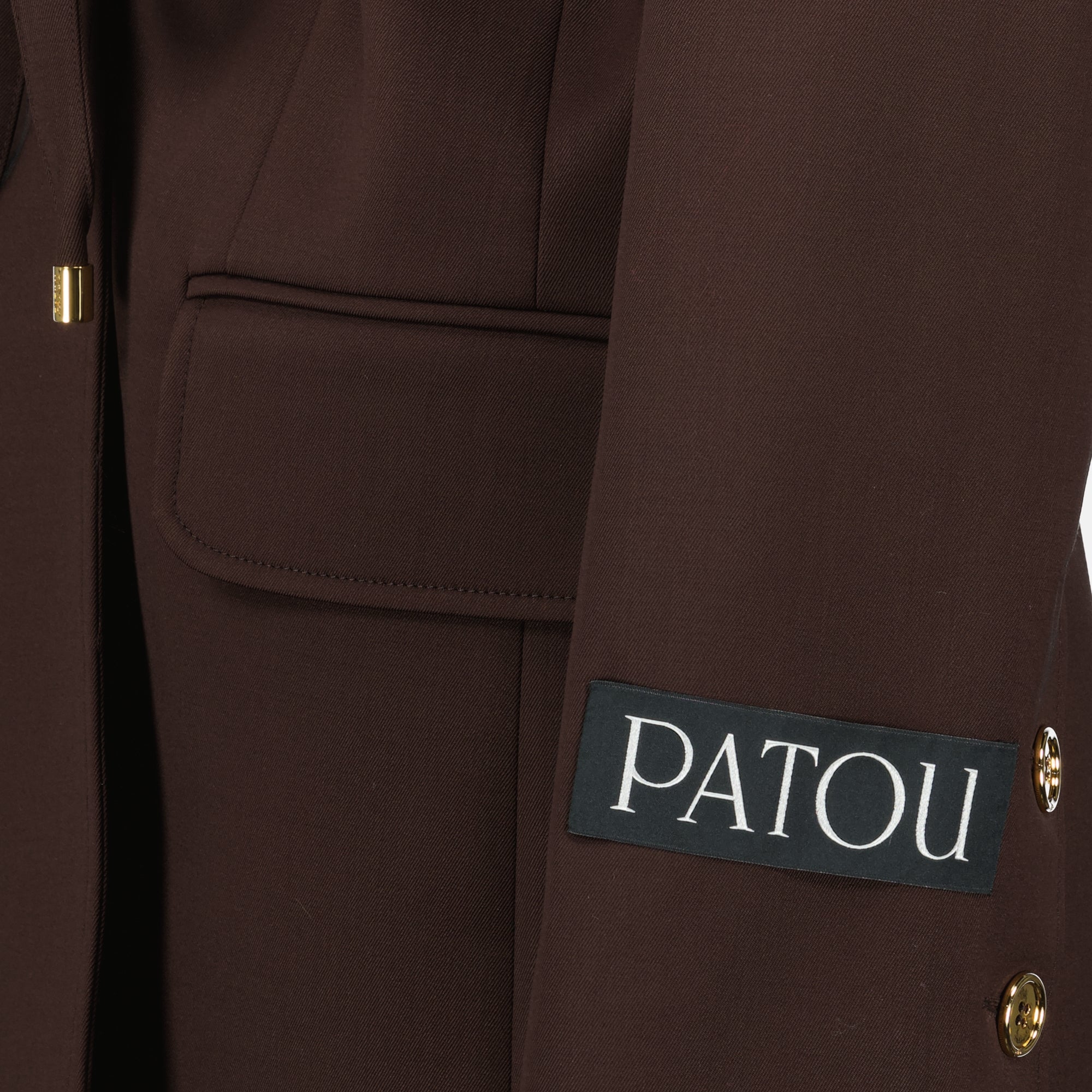 brown coat, mid-length coat, wool coat, Patou coat, Autumn-Winter fashion