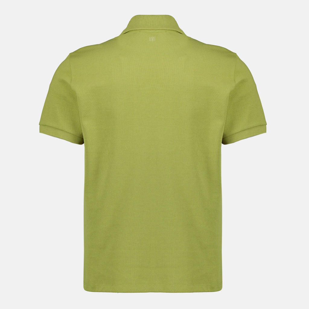 Image of Polo ami de coeur vert by Ami PARIS for Men - Season Spring-Summer 2026 - Back View