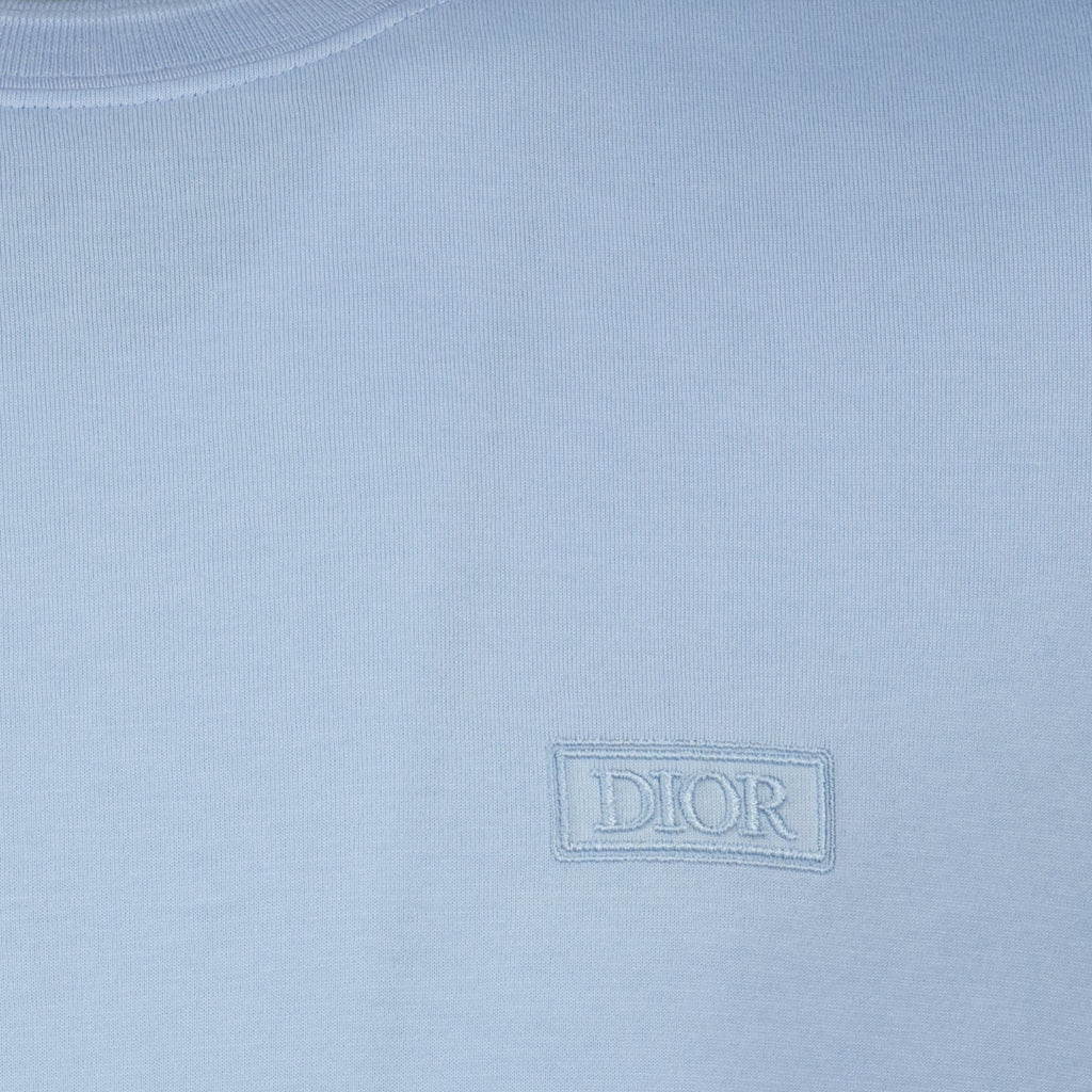 Icons Blue T-shirt, Dior Autumn-Winter 2024, luxury cotton T-shirt, elegant blue apparel, premium men's fashion