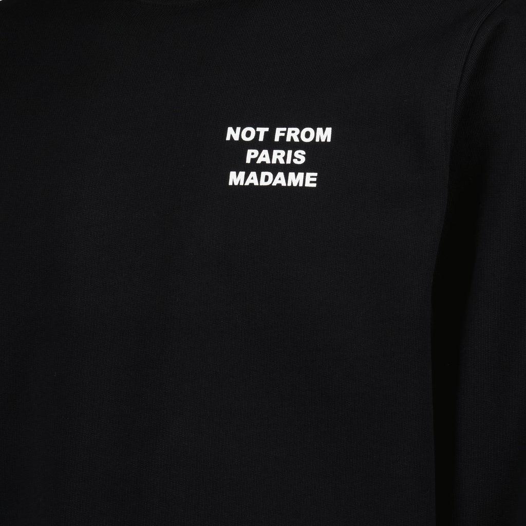 Schwarzes Slogan-Sweatshirt