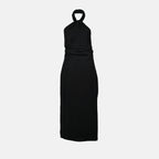 Image de la robe Black Barana par Iro pour femmes - Saison Printemps-Été 2025 - Détail 2