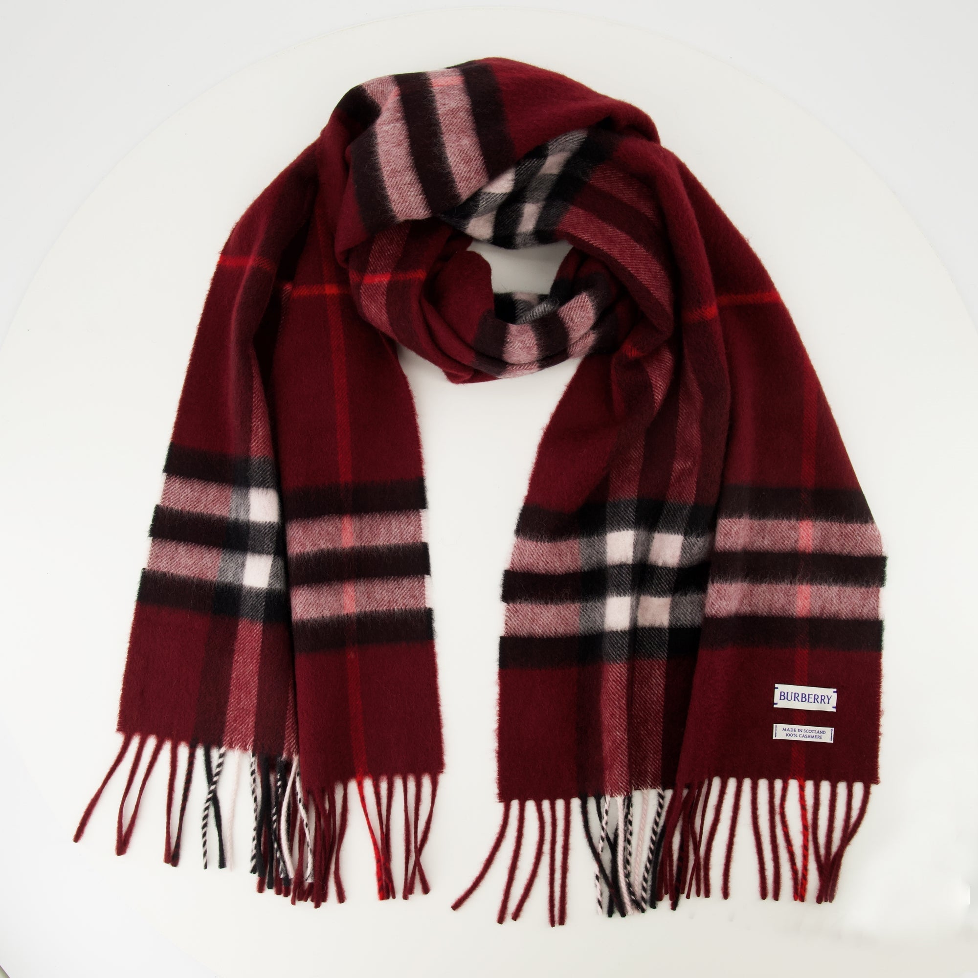 Burberry scarf, cashmere accessory, checked scarf, unisex fashion, Autumn-Winter collection
