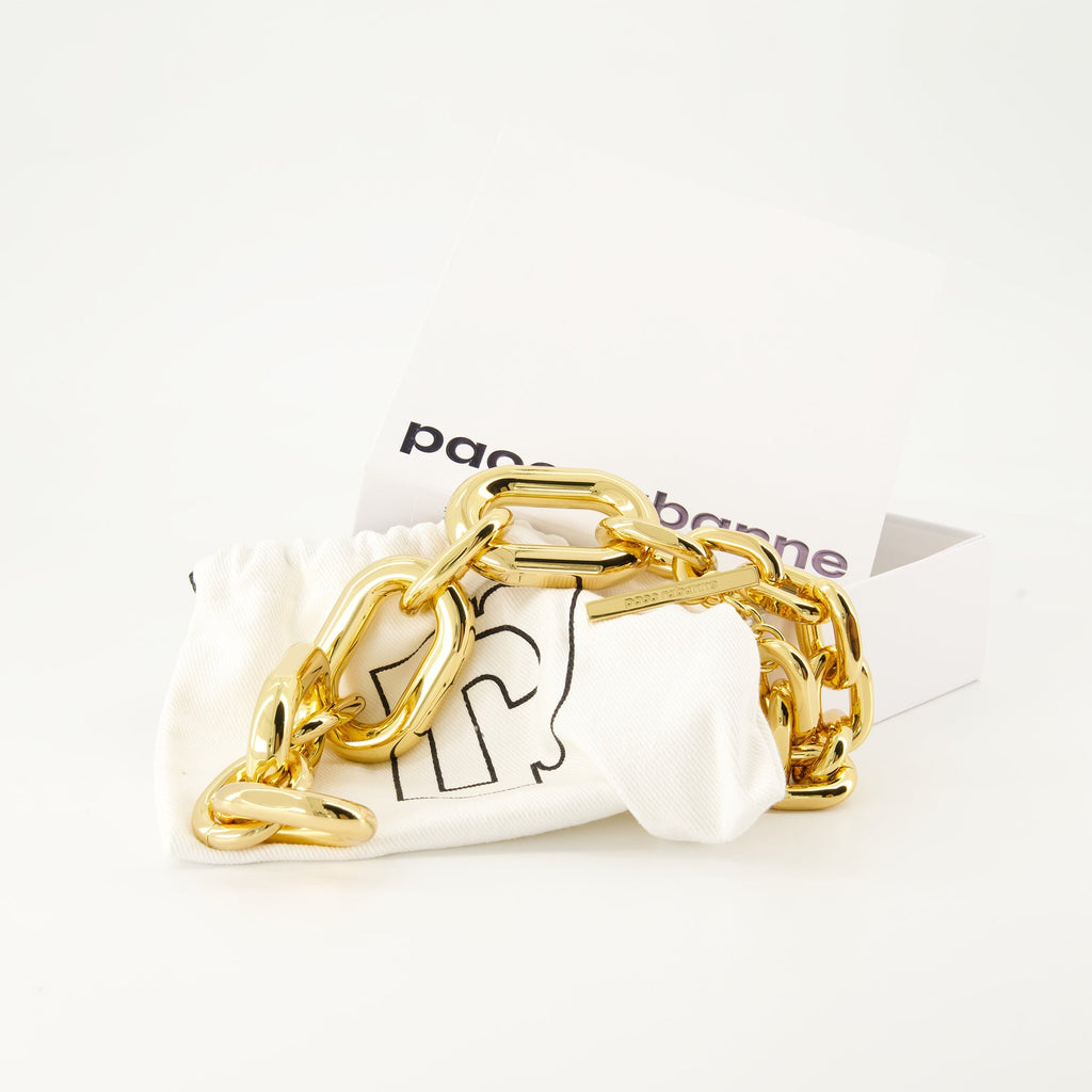 Image of XL Link Gold Necklace by Rabanne for Women - Season Autumn-Winter 2024 - Detail View 5