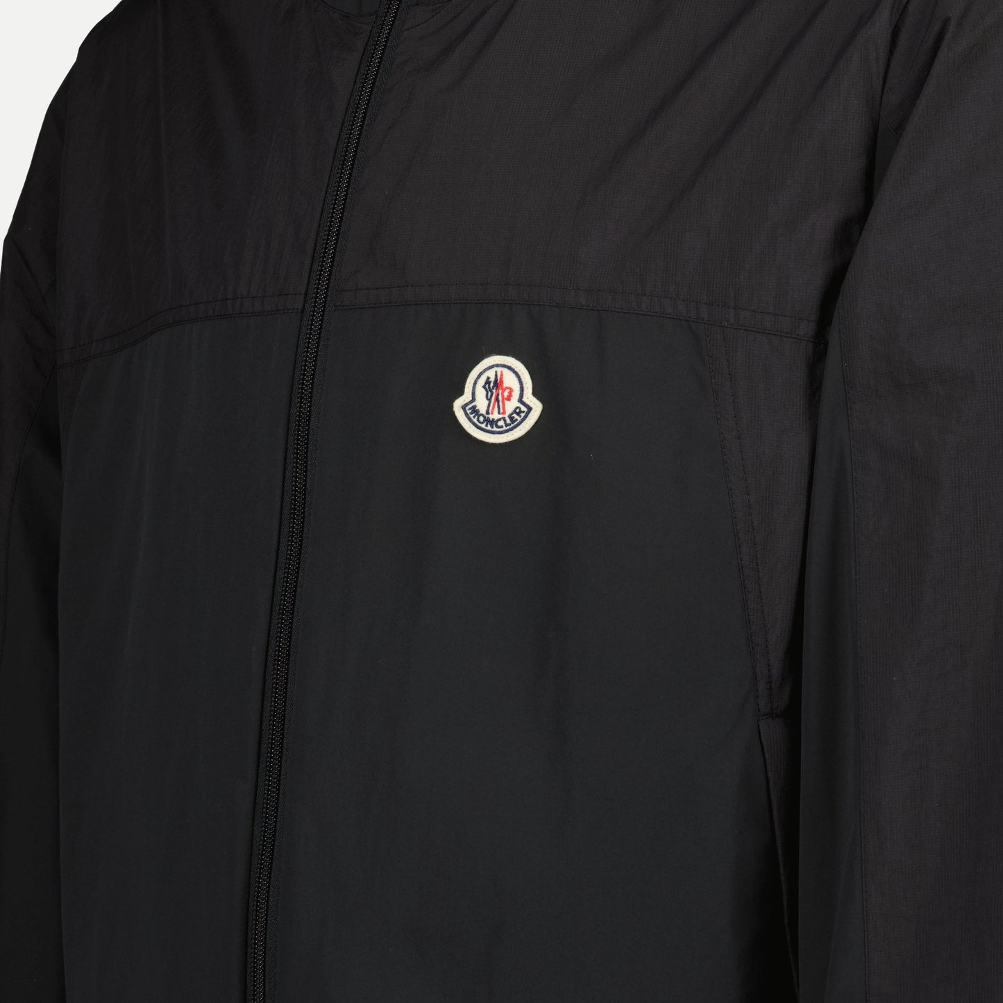 Kona Black Jacket, Moncler, Nylon Jacket, Fall Winter Collection, Adjustable Hood