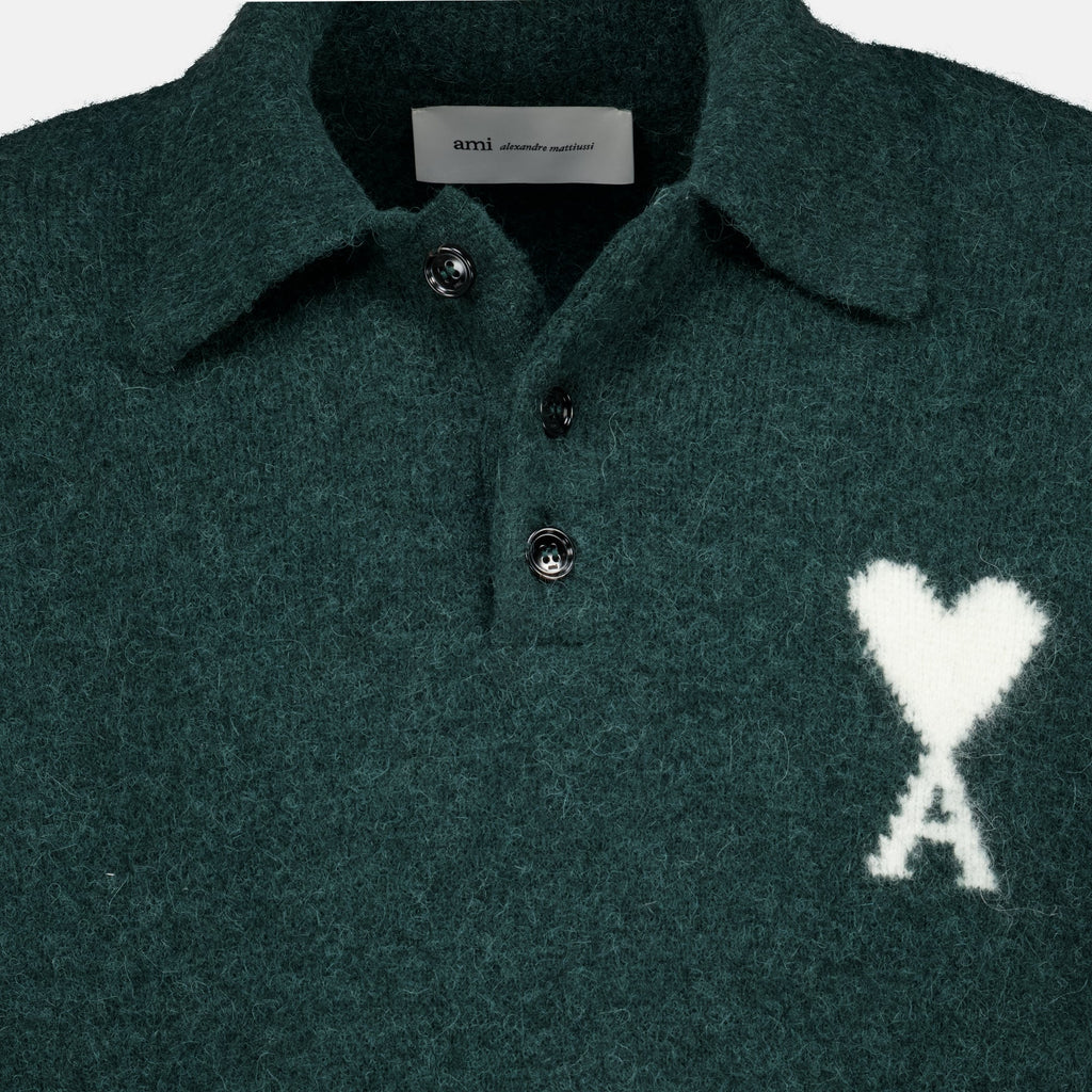Maglione in alpaca verde scuro