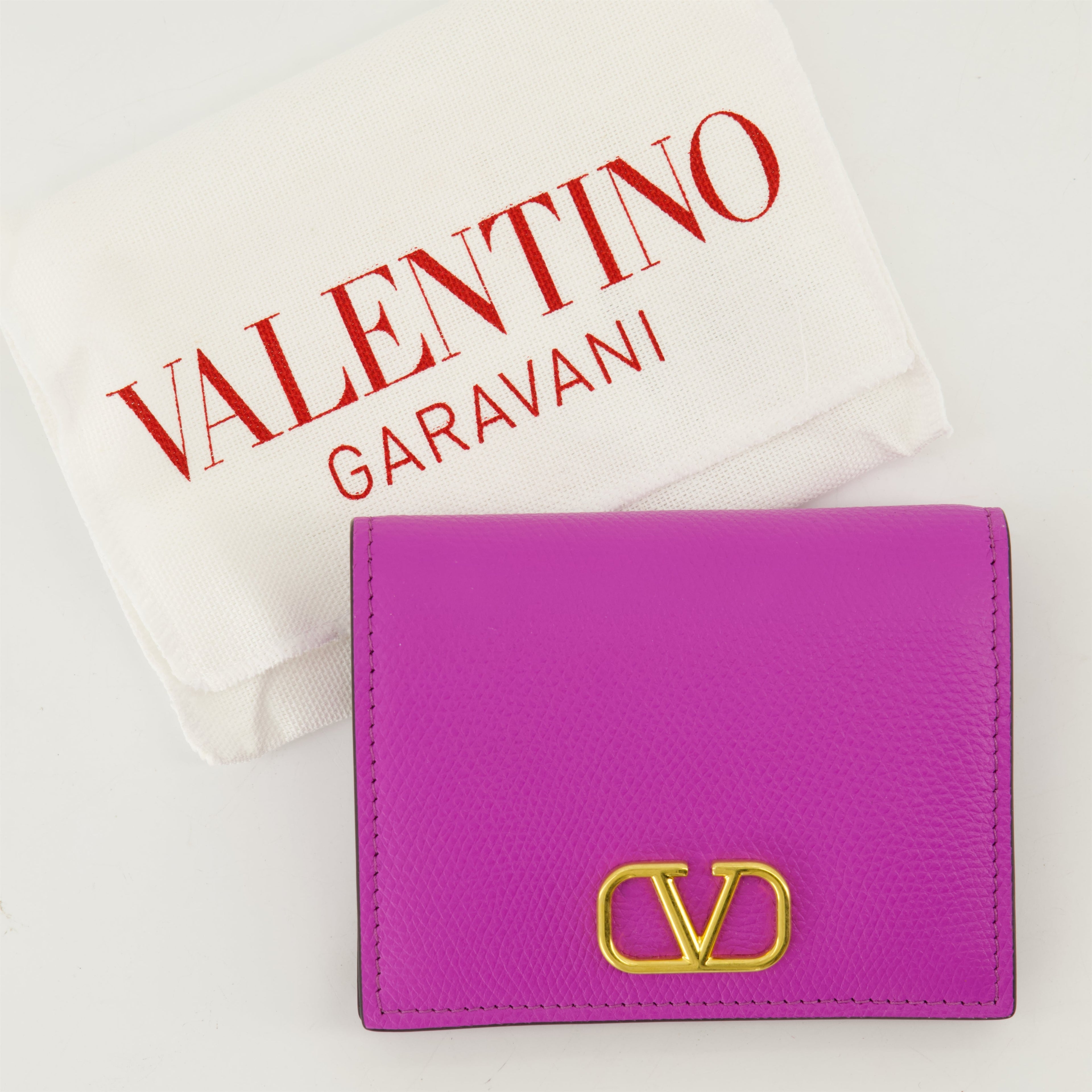 VLogo wallet, leather wallet, violet wallet, designer wallet, Valentino accessory