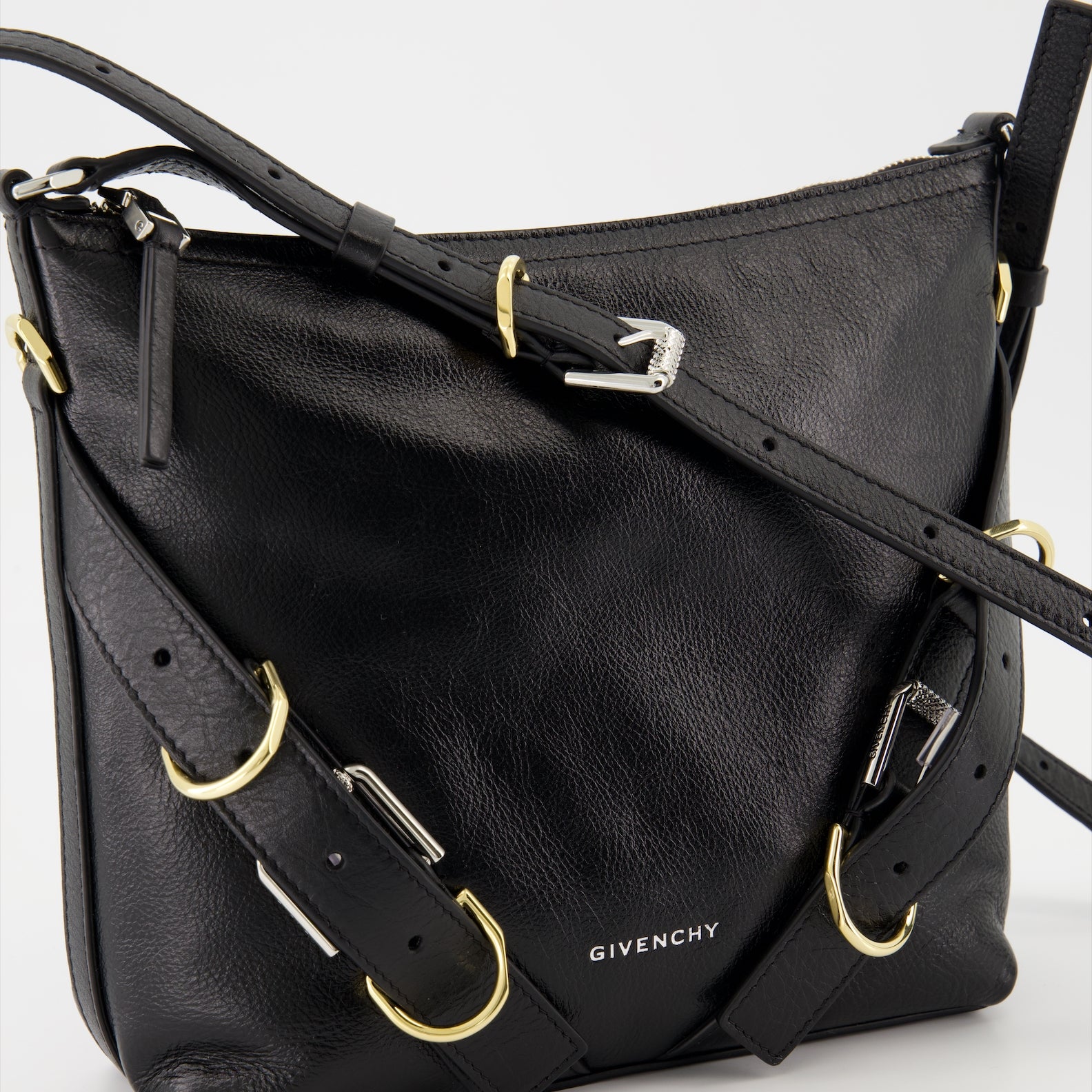   luxury shoulder bag, leather bag, Givenchy bag, black shoulder bag, adjustable strap bag