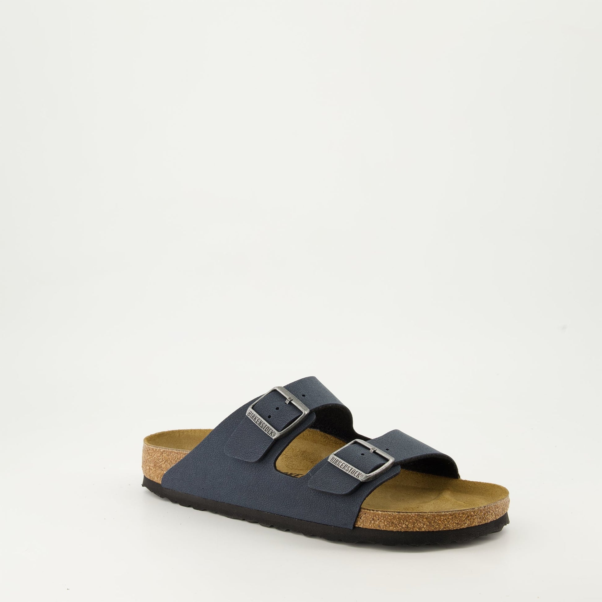 Arizona slides, Birko-Flor, blue slides, luxury footwear, molded soles